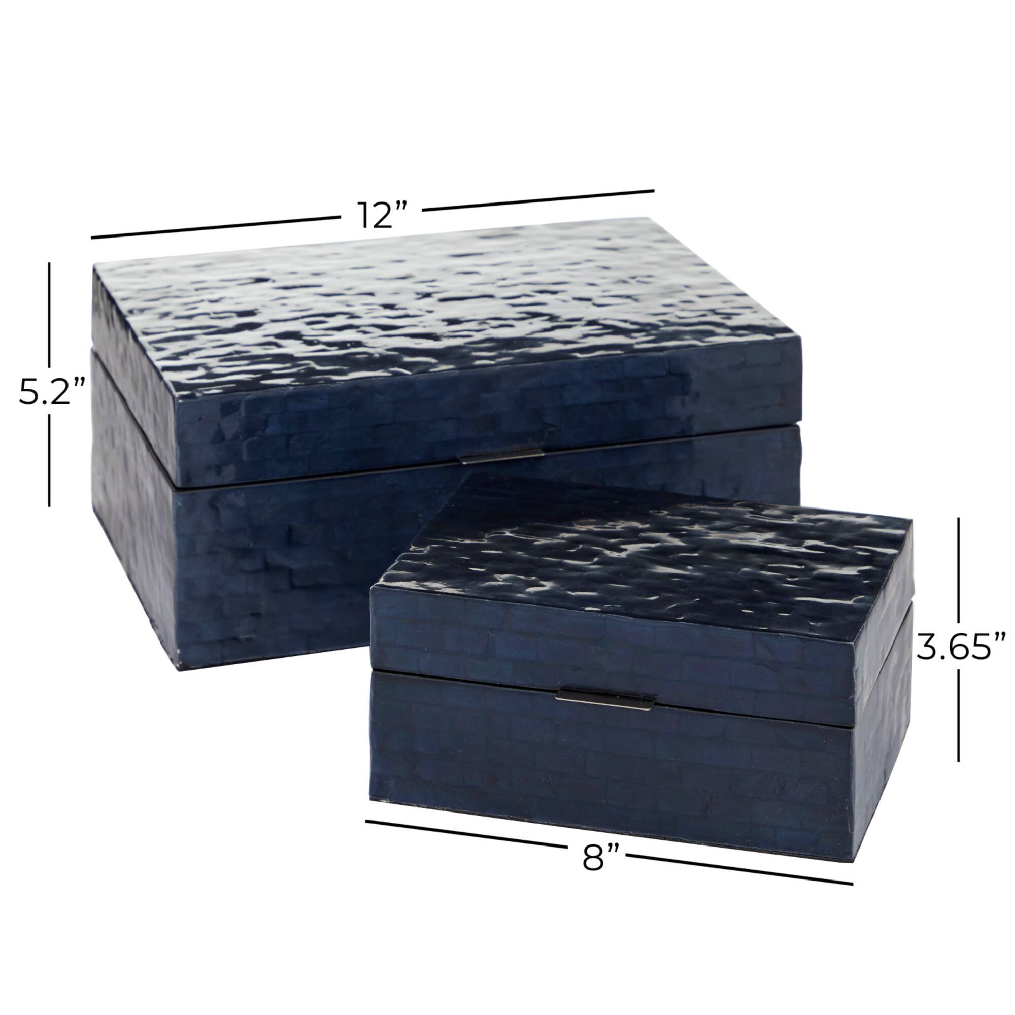 Blue Capiz Coastal Box Set
